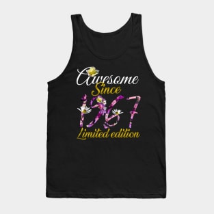 Awesome since 1967 Tee 55 Year Old Floral 55th Birthday Tank Top
